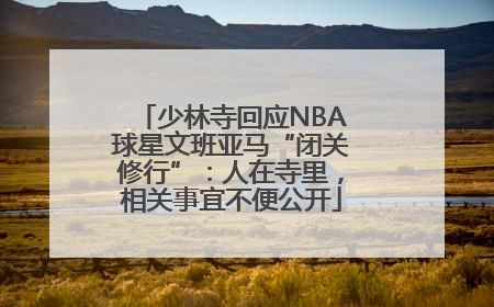少林寺回应NBA球星文班亚马“闭关修行”：人在寺里，相关事宜不便公开