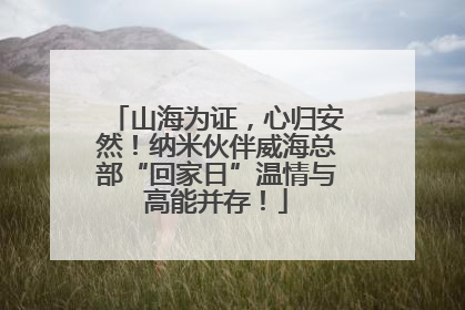 山海为证，心归安然！纳米伙伴威海总部“回家日”温情与高能并存！