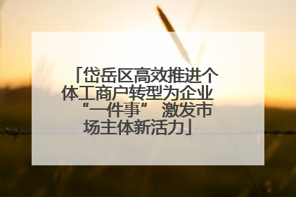 岱岳区高效推进个体工商户转型为企业“一件事” 激发市场主体新活力