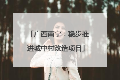 广西南宁：稳步推进城中村改造项目