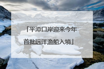 平潭口岸迎来今年首批远洋渔船入境