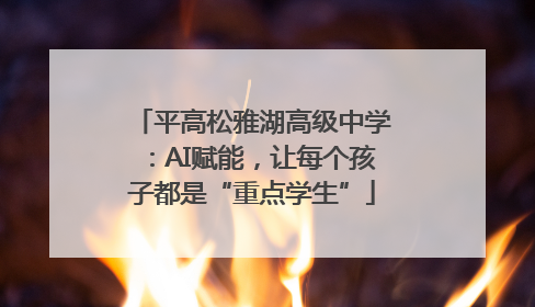 平高松雅湖高级中学：AI赋能，让每个孩子都是“重点学生”