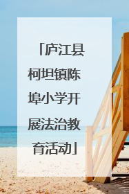 庐江县柯坦镇陈埠小学开展法治教育活动