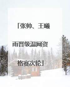 张帅、王曦雨晋级温网资格赛次轮