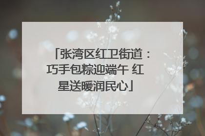 张湾区红卫街道：巧手包粽迎端午 红星送暖润民心