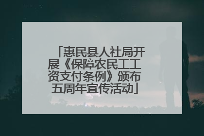 惠民县人社局开展《保障农民工工资支付条例》颁布五周年宣传活动