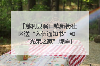 慈利县溪口镇新街社区送“入伍通知书”和“光荣之家”牌匾
