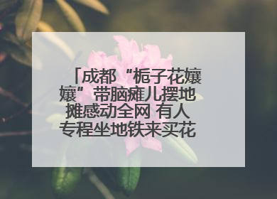 成都“栀子花孃孃”带脑瘫儿摆地摊感动全网 有人专程坐地铁来买花！丨封面头条