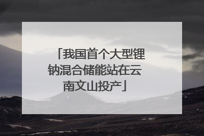 我国首个大型锂钠混合储能站在云南文山投产