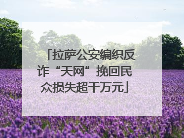 拉萨公安编织反诈“天网”挽回民众损失超千万元