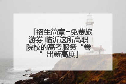 招生简章=免费旅游券 临沂这所高职院校的高考服务“卷”出新高度
