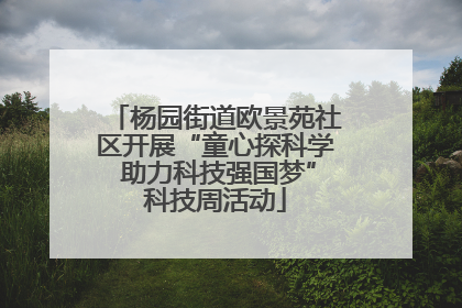 杨园街道欧景苑社区开展“童心探科学 助力科技强国梦”科技周活动