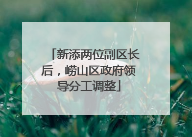 新添两位副区长后，崂山区政府领导分工调整