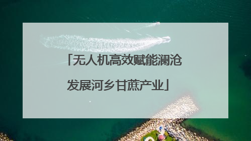 无人机高效赋能澜沧发展河乡甘蔗产业