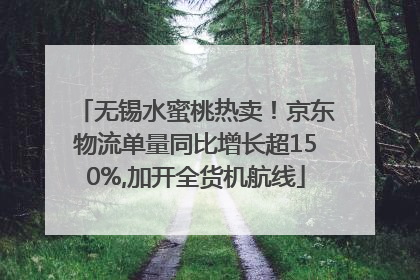 无锡水蜜桃热卖！京东物流单量同比增长超150%,加开全货机航线