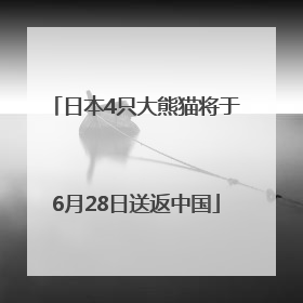日本4只大熊猫将于6月28日送返中国