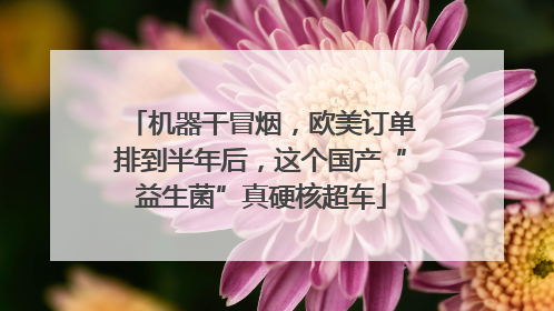 机器干冒烟，欧美订单排到半年后，这个国产“益生菌”真硬核超车