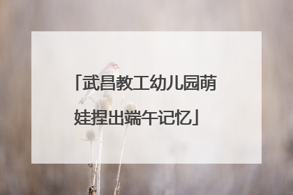 武昌教工幼儿园萌娃捏出端午记忆