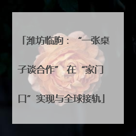 潍坊临朐：“一张桌子谈合作” 在“家门口”实现与全球接轨