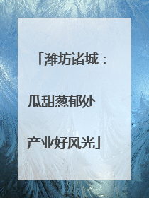 潍坊诸城：瓜甜葱郁处 产业好风光