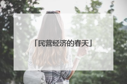 民营经济的春天