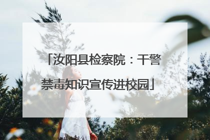 汝阳县检察院：干警禁毒知识宣传进校园
