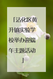 沾化区黄升镇实验学校举办迎端午主题活动