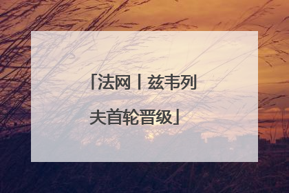 法网丨兹韦列夫首轮晋级