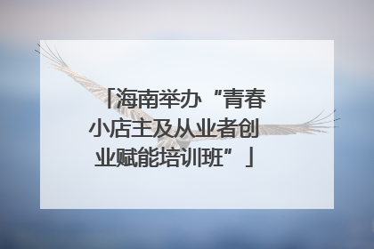 海南举办“青春小店主及从业者创业赋能培训班”