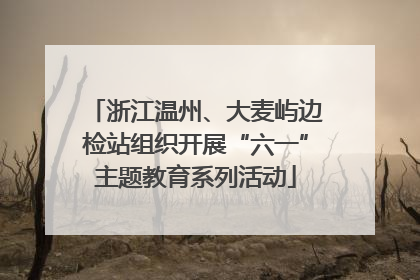 浙江温州、大麦屿边检站组织开展“六一”主题教育系列活动