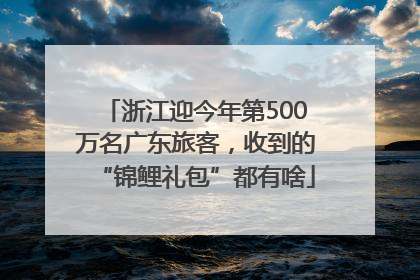 浙江迎今年第500万名广东旅客，收到的“锦鲤礼包”都有啥