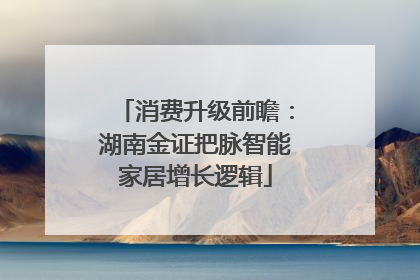 消费升级前瞻：湖南金证把脉智能家居增长逻辑