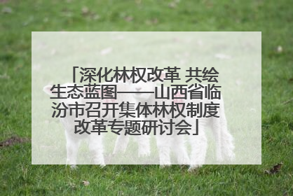 深化林权改革 共绘生态蓝图——山西省临汾市召开集体林权制度改革专题研讨会