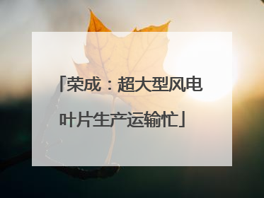 荣成：超大型风电叶片生产运输忙