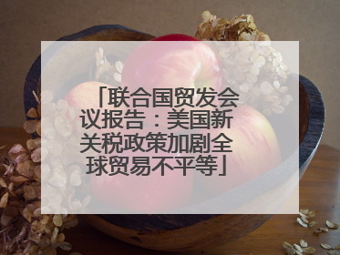 联合国贸发会议报告：美国新关税政策加剧全球贸易不平等