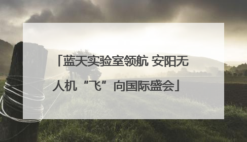 蓝天实验室领航 安阳无人机“飞”向国际盛会