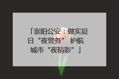 襄阳公安：做实夏日“夜警务” 护航城市“夜精彩”