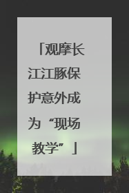 观摩长江江豚保护意外成为“现场教学”
