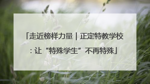 走近榜样力量｜正定特教学校：让“特殊学生”不再特殊