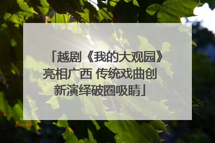 越剧《我的大观园》亮相广西 传统戏曲创新演绎破圈吸睛