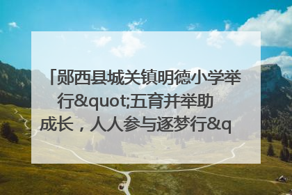 郧西县城关镇明德小学举行"五育并举助成长，人人参与逐梦行"庆六一活动