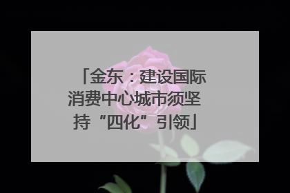 金东：建设国际消费中心城市须坚持“四化”引领