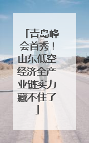 青岛峰会首秀！山东低空经济全产业链实力藏不住了