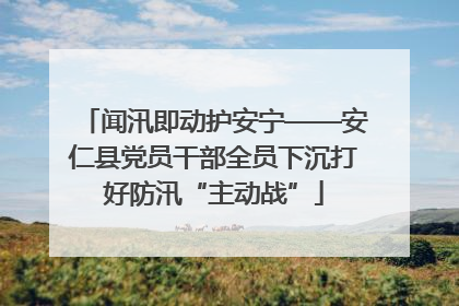 闻汛即动护安宁——安仁县党员干部全员下沉打好防汛“主动战”