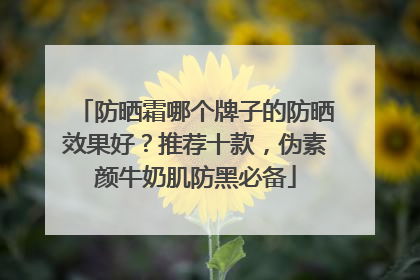 防晒霜哪个牌子的防晒效果好？推荐十款，伪素颜牛奶肌防黑必备