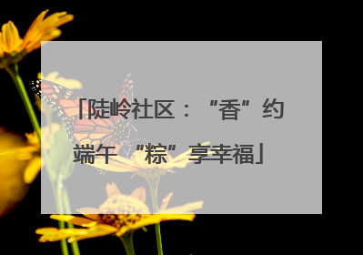 陡岭社区：“香”约端午 “粽”享幸福