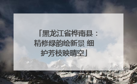 黑龙江省桦南县：精修绿韵绘新景 细护芳枝映晴空