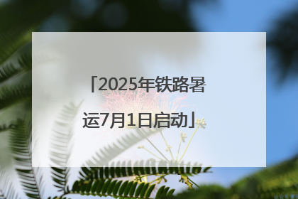 2025年铁路暑运7月1日启动