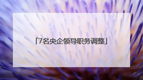 7名央企领导职务调整