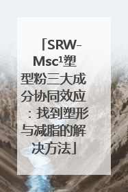 SRW-Msc¹塑型粉三大成分协同效应：找到塑形与减脂的解决方法